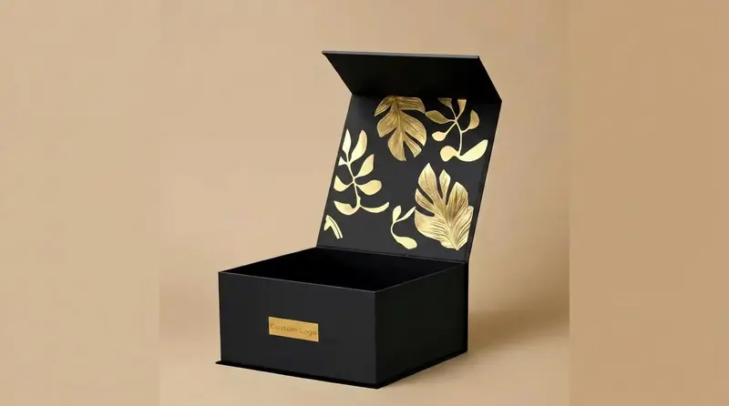 Luxury Magnetic Box with Gold Leaf